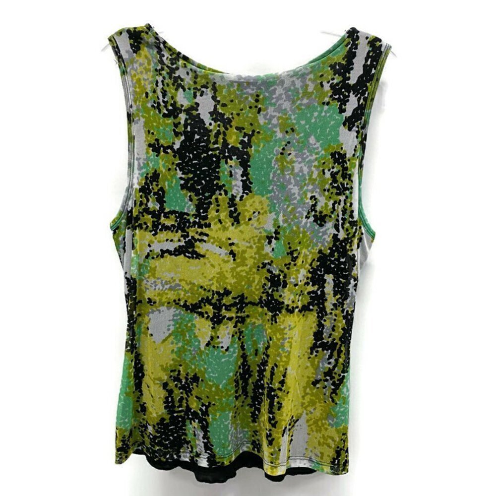 Lynn Ritchie Yellow Abstract Ruffled Tank Top - Picture 2 of 2